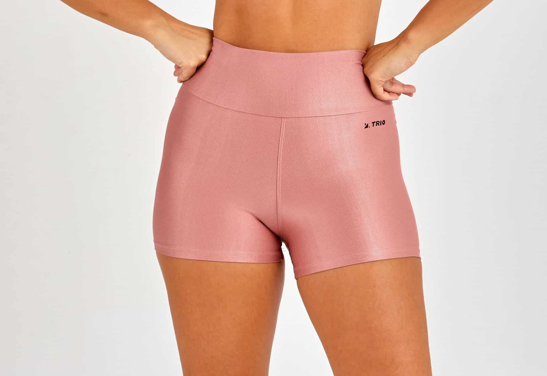 SHORT CROSS ROSA SECO CANELADO
