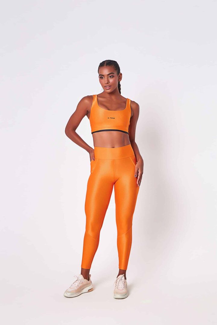 CONJUNTO LEGGING ALICE MANGO + TOP MARI MANGO CANELADO