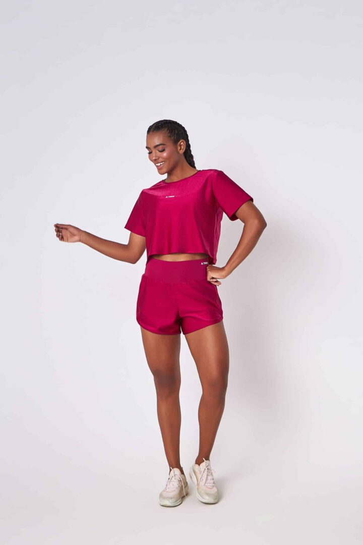 CONJUNTO SHORT VIC DESEJO + CROPPED DESEJO PEROLADO