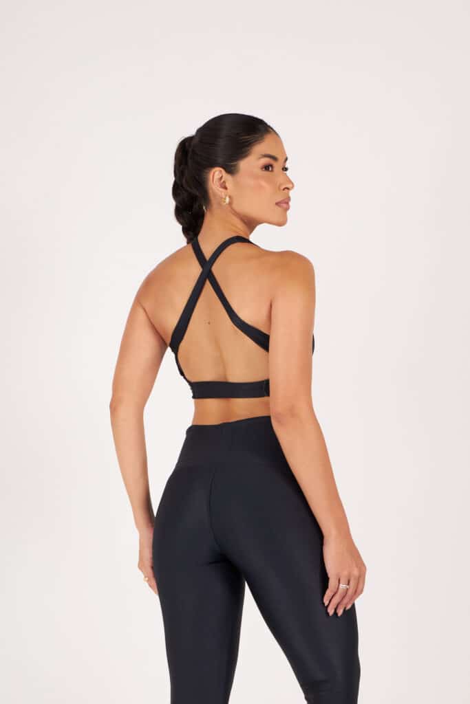 Alternative view of TOP BIA PRETO CANELADO