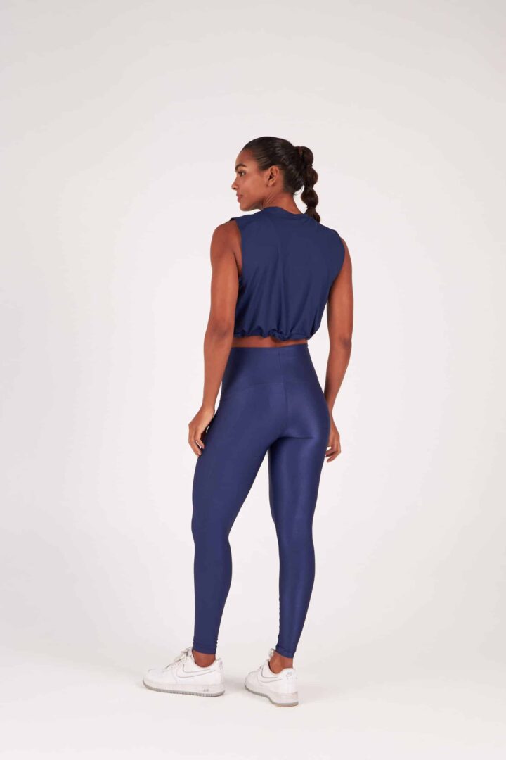 Alternative view of CROPPED LARA AZUL MARINHO