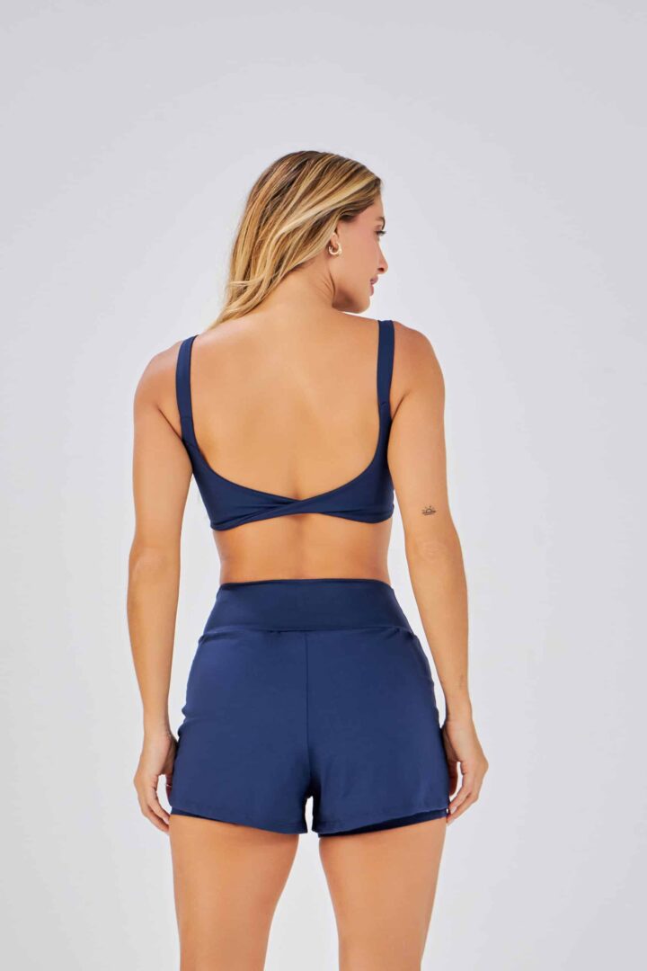 Alternative view of TOP CLARICE AZUL MARINHO