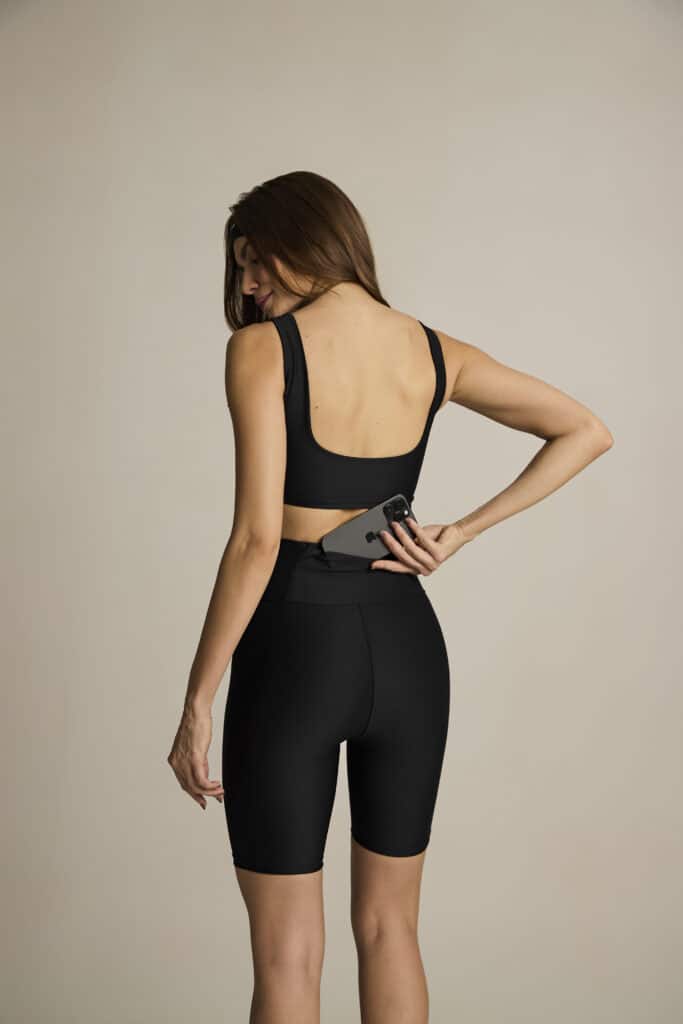 Alternative view of SHORT BIKER PRETO