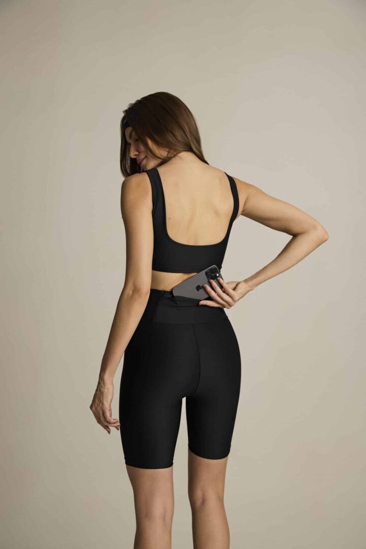 Alternative view of SHORT BIKER PRETO