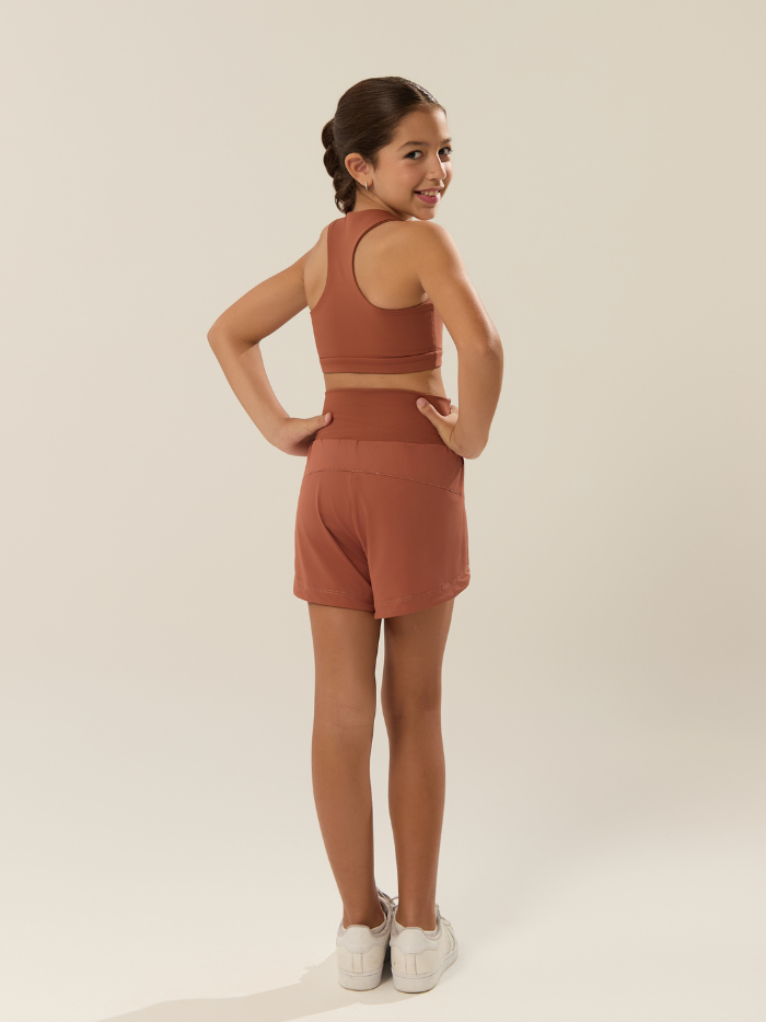 Alternative view of CONJUNTO SHORT+TOP INFANTIL CARAMELO