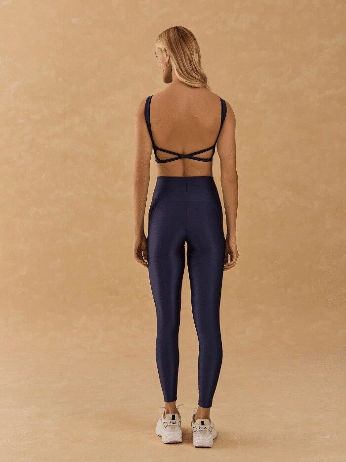 Alternative view of LEGGING LUIZA AZUL MARINHO CANELADA