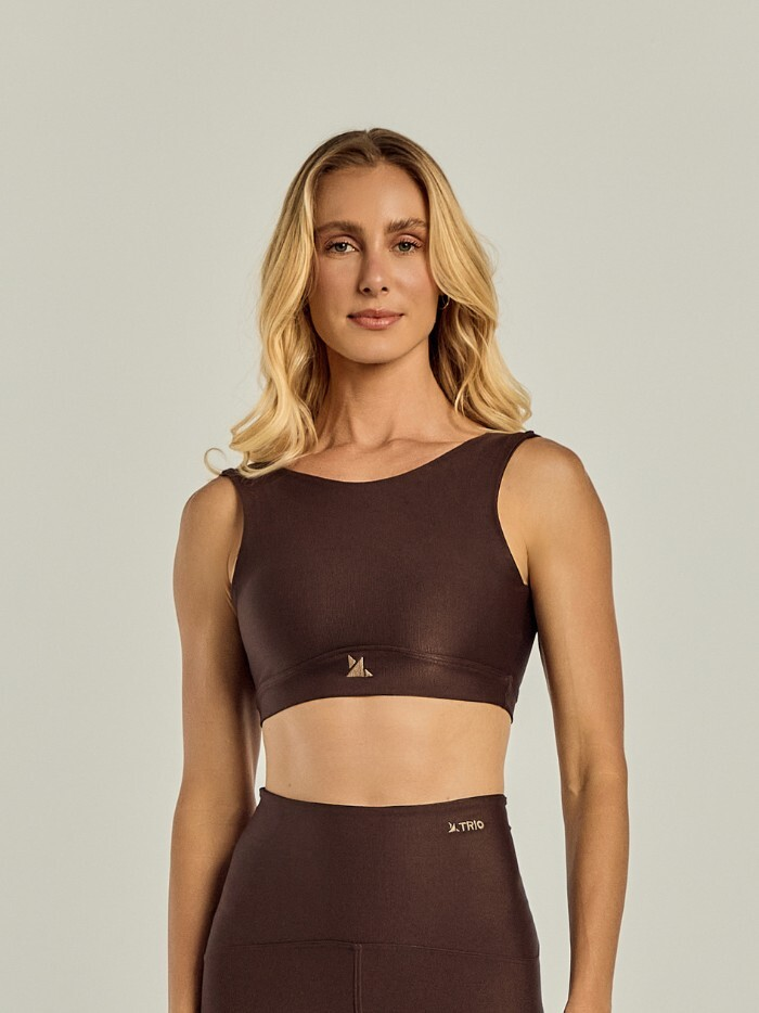 TOP LETICIA CAFÉ CANELADO