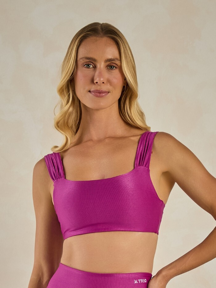 TOP ISIS PÚRPURA CANELADO