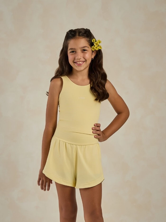 CONJ SHORT ANNE + CAMISETA LUISA MANTEIGA INFANTIL