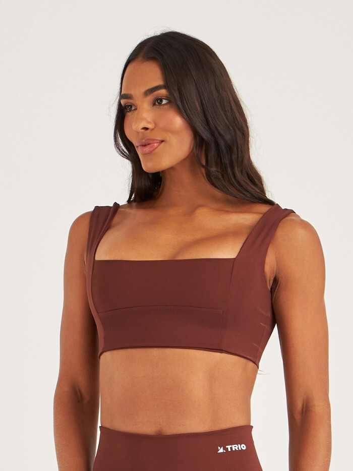 TOP ALICE MARROM COURO