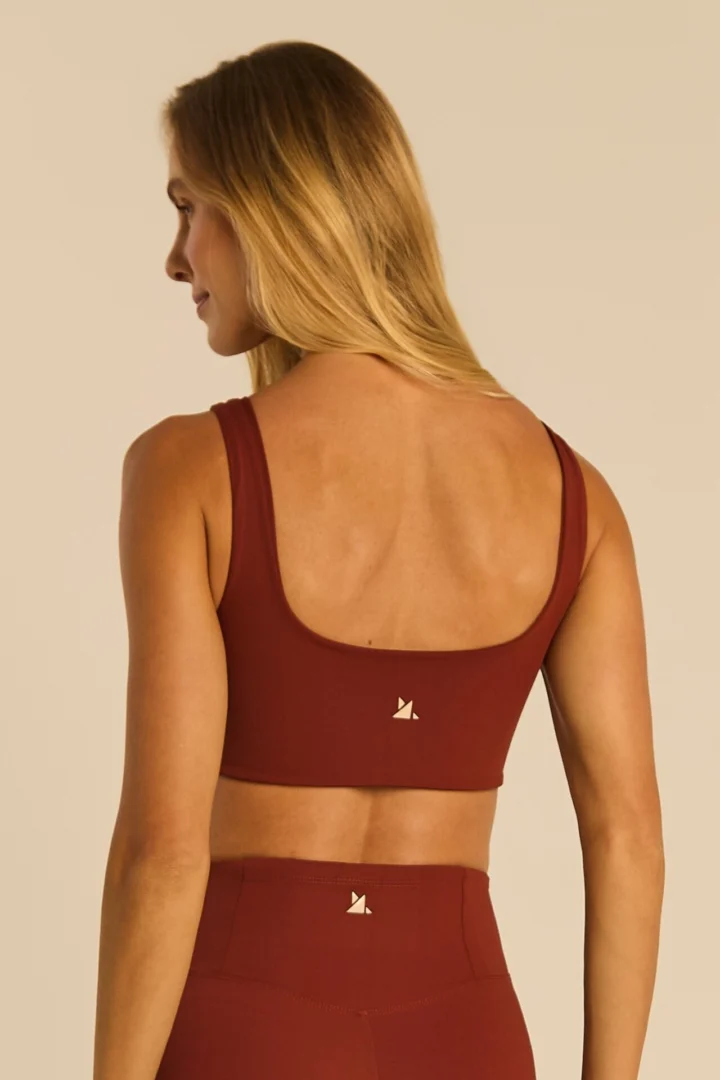 Alternative view of TOP OLIVIA MARROM SIENA