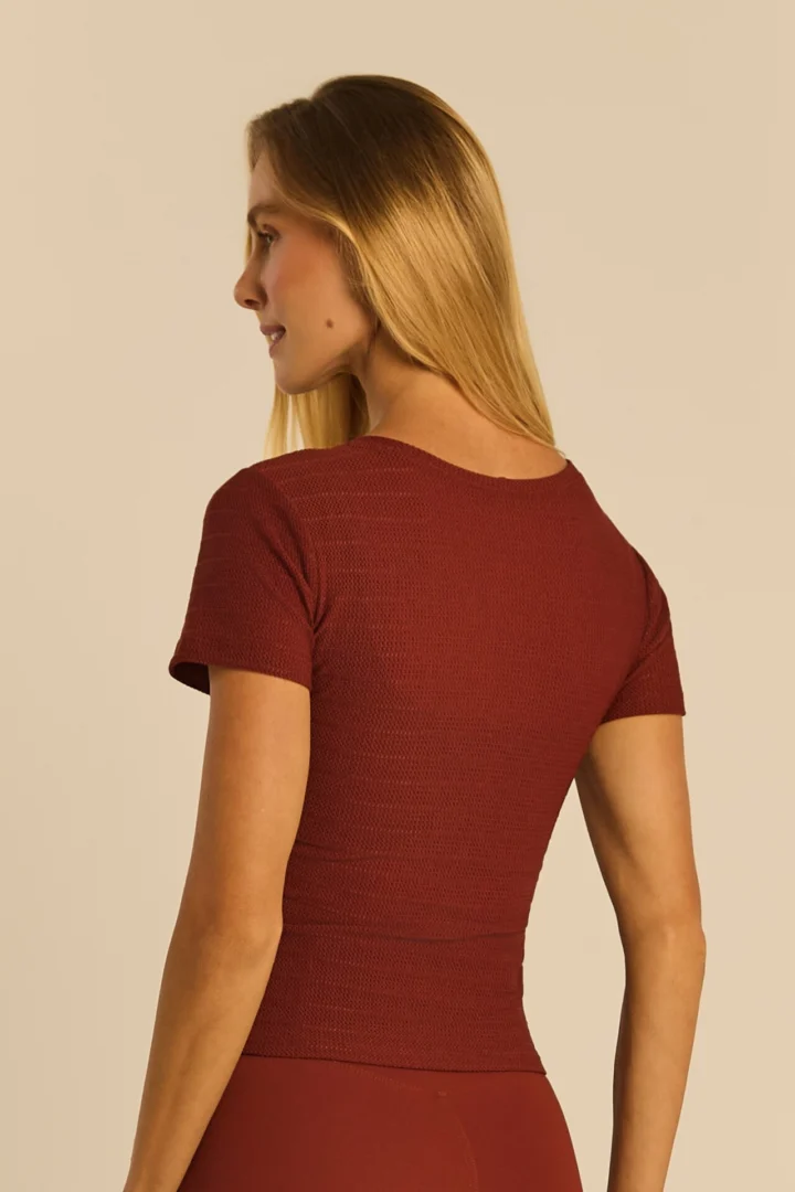 Alternative view of BLUSA ISADORA MARROM SIENA