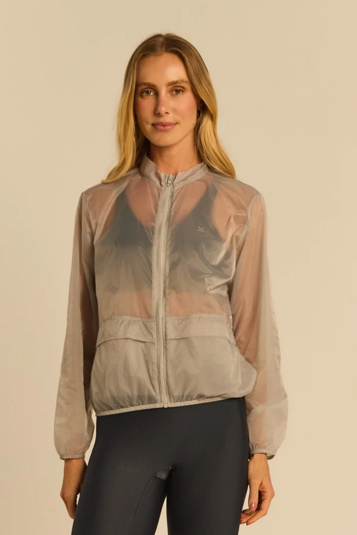 BOMBER AURORA CINZA TRANSPARENTE.