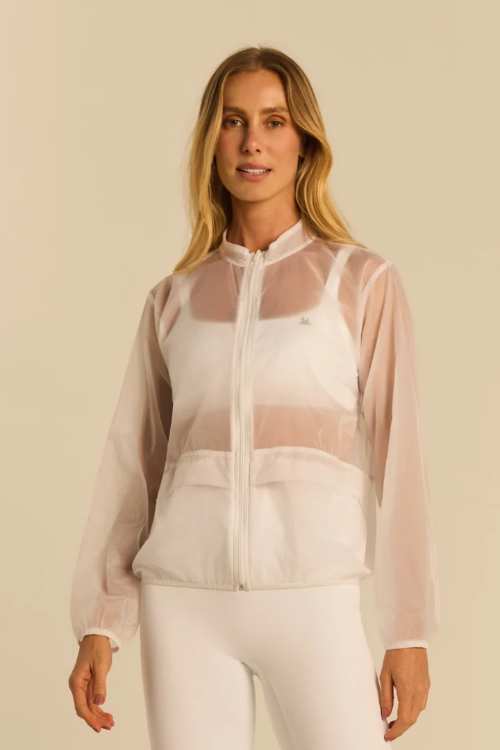 BOMBER AURORA BRANCA TRANSPARENTE